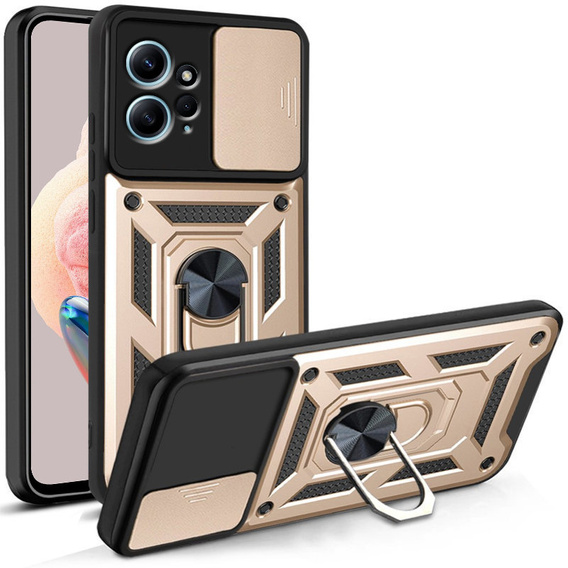 Obal na mobil pre Xiaomi Redmi Note 12 4G, CamShield Slide, zlaté