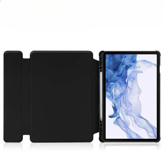 Puzdro s klávesnicou pre Samsung Galaxy Tab S9, Rotary 360° Leather, čierne