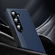 Flipové puzdro pre Samsung Z Fold5 5G, Smart View Wallet, tmavomodré
