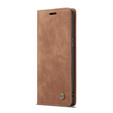 CASEME puzdro pre Samsung Galaxy S8, Leather Wallet Case, hnedé
