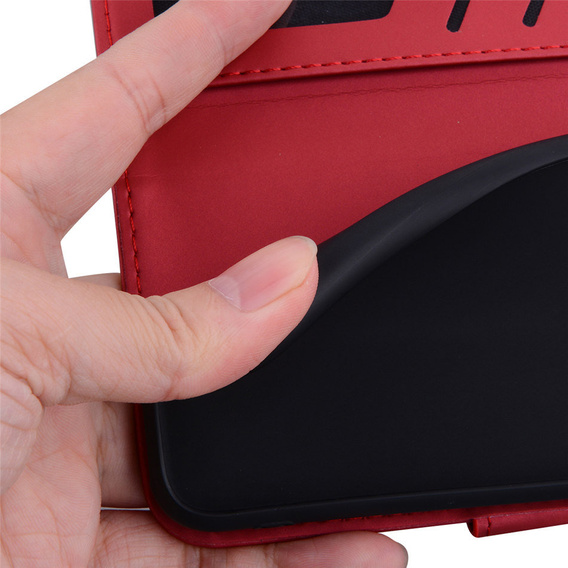 Klapkové puzdro pre Xiaomi Redmi Note 8 Pro, Wallet Cat, červené