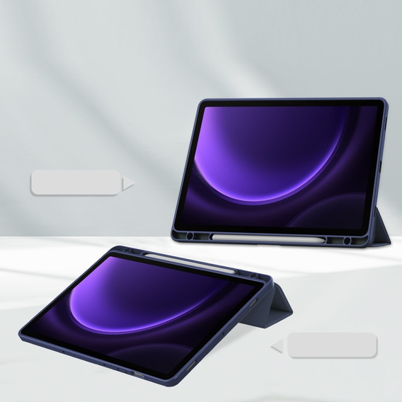 Puzdro pre Samsung Galaxy Tab S10 Lite / S10 FE / S9 FE, Smartcase Hybrid, so slotom na stylus, tmavomodré
