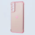Obal na mobil pre Samsung Galaxy S21 FE, Electro heart, ružové rose gold