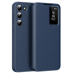 Flipové puzdro pre Samsung Galaxy S23, Smart View Wallet, modré