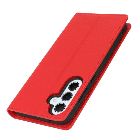 Klapkové puzdro pre Samsung Galaxy S25+ Plus, Litchi Skin Grain, červené