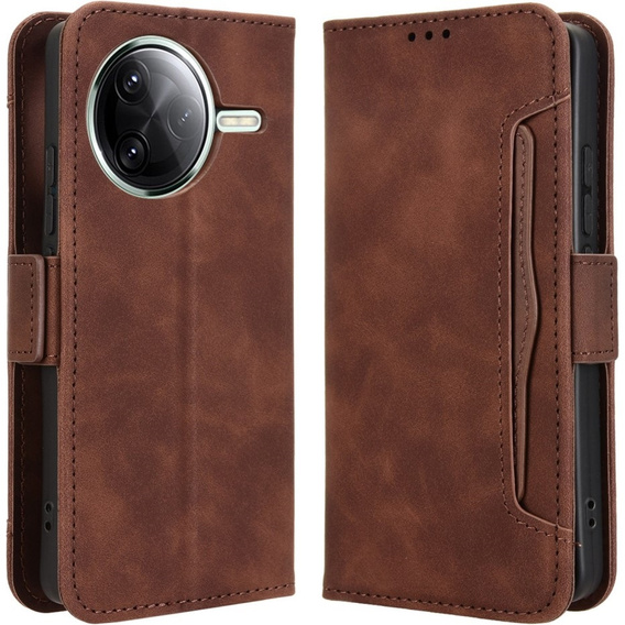 Klapkové puzdro pre Xiaomi Poco F7 Pro, Card Slot, hnedé