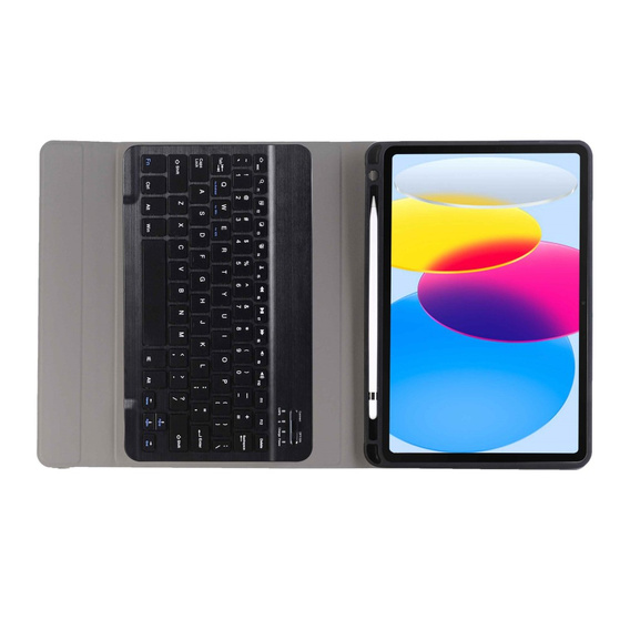 Puzdro + klávesnica iPad 10.9 2022 10 Gen, Pen Slot, čierne