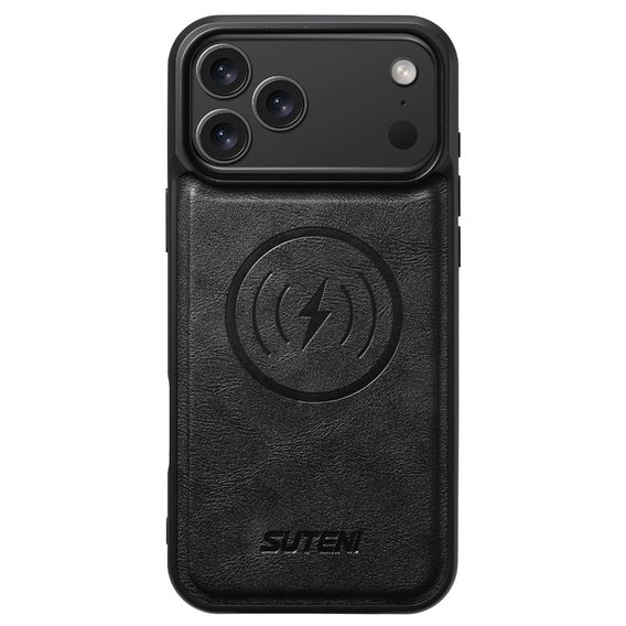 Flipové puzdro 2 v 1 pre iPhone 17 Pro Max, SUTENI, pre MagSafe, čierne