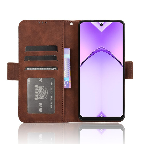 Klapkové puzdro pre Oppo A40 / Oppo A40m, Card Slot, hnedé