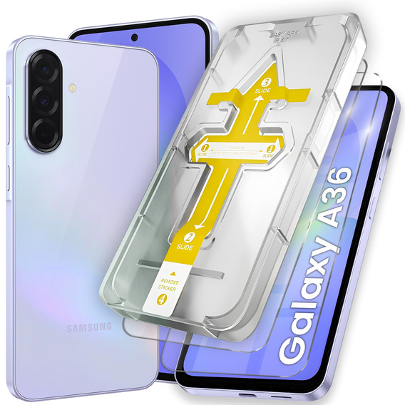 2x tvrdené sklo pre Samsung Galaxy A36, ERBORD Easy App Full Screen Protector