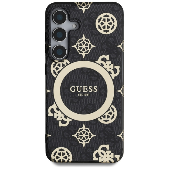 GUESS Magnetické puzdro IML Peony pre Samsung Galaxy S25