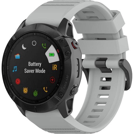 Pasek Silikonowy Quickfit do Garmin Fenix 22mm, Szary