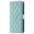 Puzdro s chlopňou pre Samsung Galaxy A36 5G, Rhombus Crossbody Leather, zelený