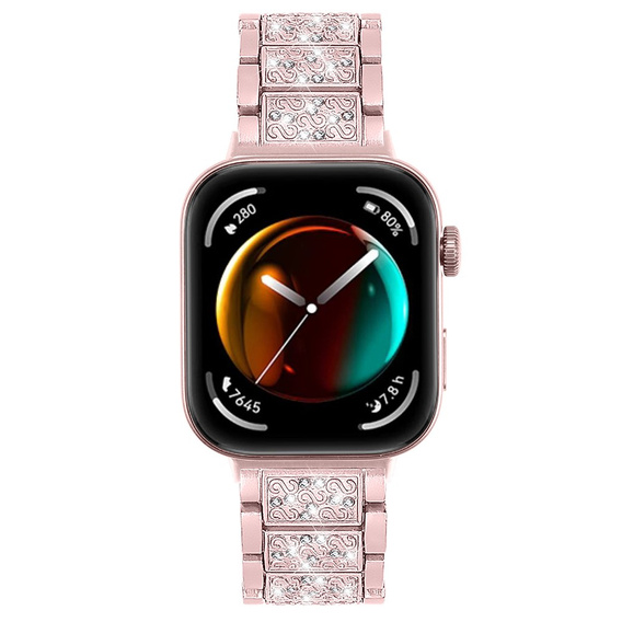 Diamantový náramok pre Xiaomi Smart Band 8 Pro, ružový