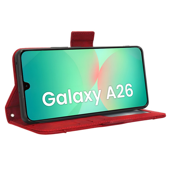 Klapkové puzdro pre Samsung Galaxy A26, Card Slot, červené