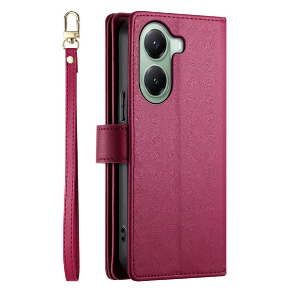 Klapkové puzdro pre Xiaomi Poco X7 Pro 5G, Wallet Zipper Pocket, červené