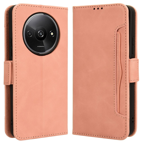 Klapkové puzdro pre Xiaomi Redmi A3, Card Slot, ružové