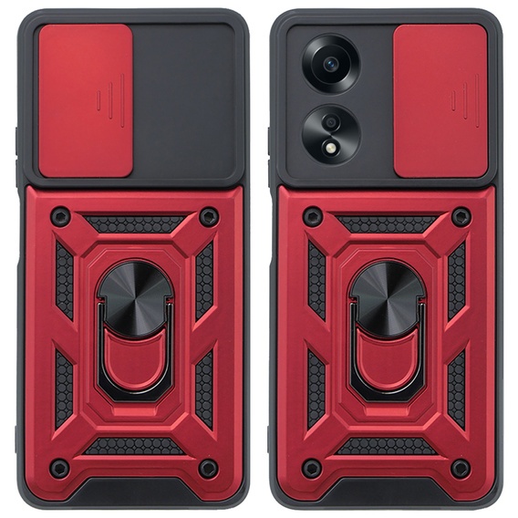 Obal na mobil pre Oppo A38 4G / Oppo A18 4G, CamShield Slide, červené