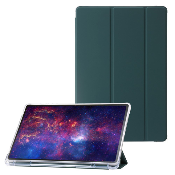 Puzdro pre Samsung Galaxy Tab S9 Ultra, Smartcase Hybrid, so slotom na stylus, tmavozelené