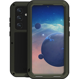 Love Mei Obal na mobil pre Samsung Galaxy S24, armored with glass, zelený