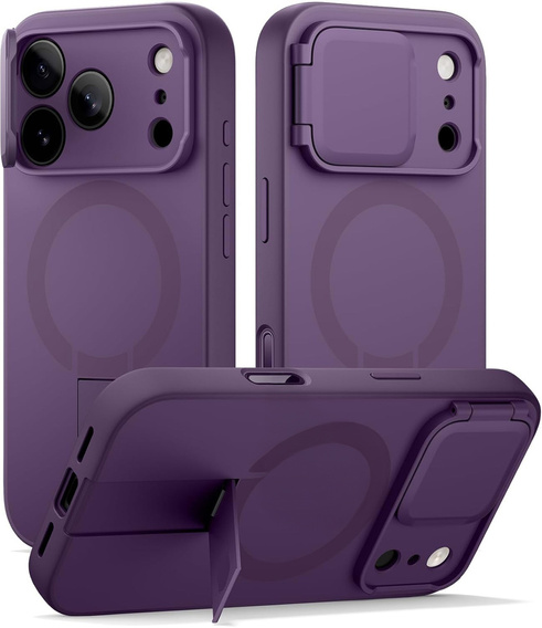 Suritch Odolné puzdro s podstavcom a krytom fotoaparátu, pre MagSafe pre iPhone 17 Pro Max