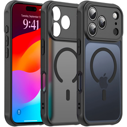 Matné puzdro pre iPhone 17 Pro, pre MagSafe, s ochranou fotoaparátu, čierne