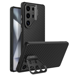 Puzdro pre Samsung Galaxy S25 Ultra, pancierované Nillkin, Carboprof Case, pre Magsafe, čierne