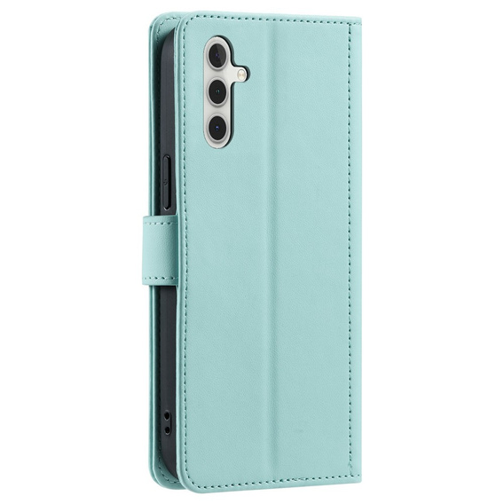 Puzdro s chlopňou pre Samsung Galaxy S25 FE, Rhombus Crossbody Leather, zelený