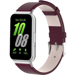 Kožený remienok pre Samsung Galaxy Fit 3, bordový