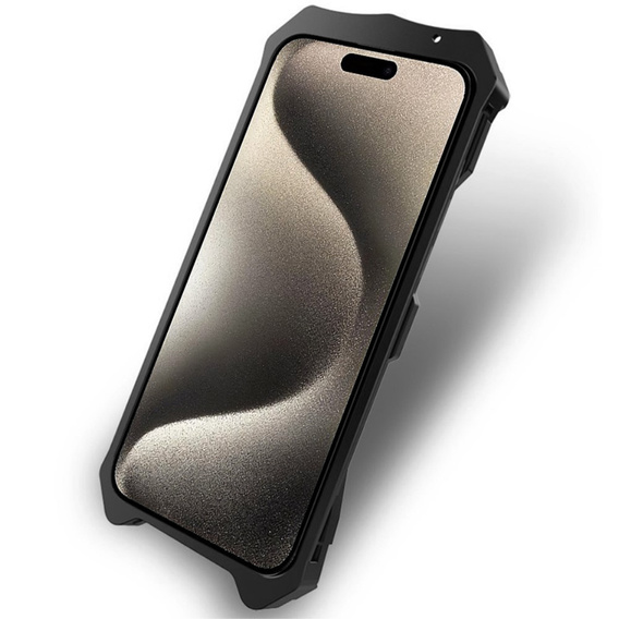 Pancierované puzdro pre iPhone 15 Pro Max, Aluminum Alloy, čierne
