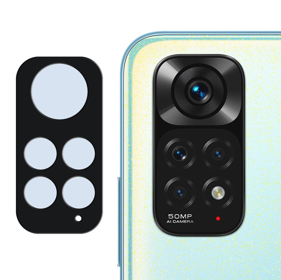 Tvrdené sklo na fotoaparát pre Xiaomi Redmi Note 11, modré