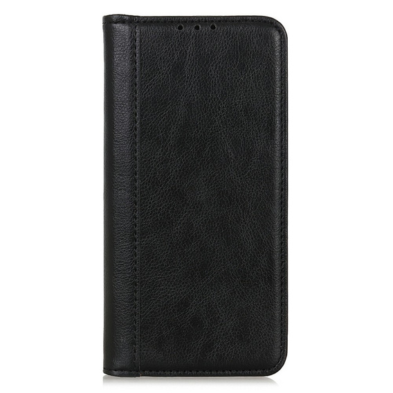 Obal na mobil pre Samsung Galaxy A56, Wallet Litchi Leather, čierne