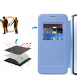 Klapkové puzdro pre Samsung Galaxy A56, RFID Wallet MagSafe CamShield, modré