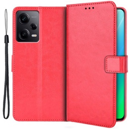 Klapkové puzdro pre Xiaomi Redmi Note 12 Pro+ 5G, Crazy Horse Wallet, červené