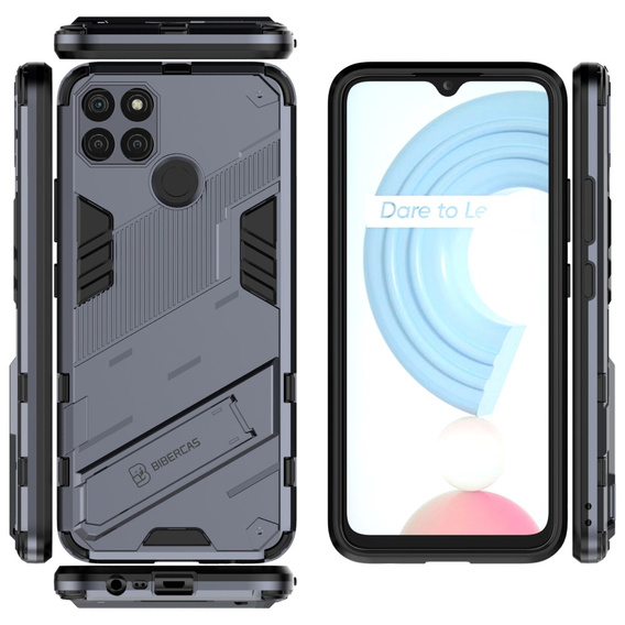 Puzdro pre Realme C21Y/C25Y, Military kickstand, modré