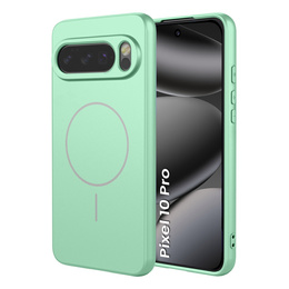 Silikónové puzdro pre Google Pixel 10 / 10 Pro, pre MagSafe, zelené