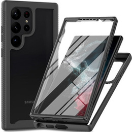 Puzdro pre Samsung Galaxy S23 Ultra, Shockproof, s fóliou, čierne