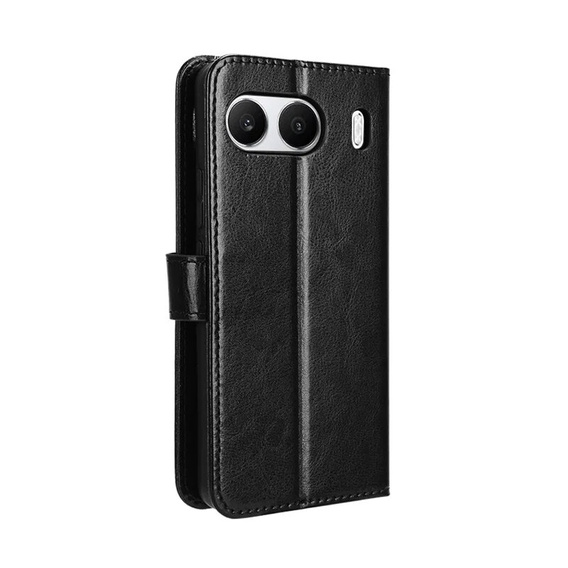 Klapkové puzdro pre OnePlus Nord 4, Crazy Horse Wallet, čierne