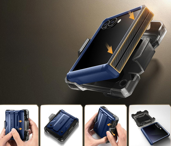 Puzdro Tongate MECH s MagSafe pre Samsung Galaxy Z Flip7 FE / Z Flip6, zelené