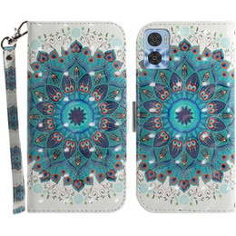 Klapkové puzdro pre Motorola Moto E22 / E22i, Wallet mandala, biele