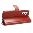 Klapkové puzdro pre Samsung Galaxy M34, Crazy Horse Wallet, hnedé