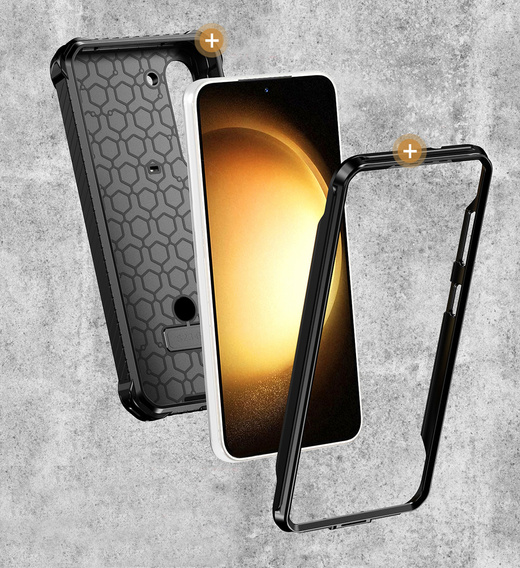 Obal na mobil pre Samsung Galaxy S23 Plus, Heavy Duty Ring Belt Clip, čierne