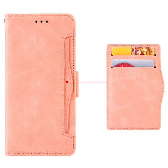 Klapkové puzdro pre Xiaomi Redmi Note 13 Pro 4G / Xiaomi Redmi Note 14S / Xiaomi Poco M6 Pro 4G, Card Slot, ružové