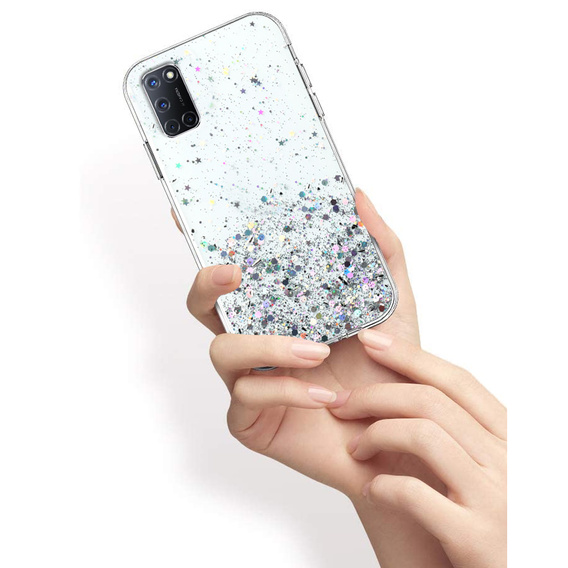 Obal na mobil pre Oppo A52 / A92 / A72, Glittery, priehľadné