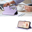 Puzdro s chlopňou pre Samsung Galaxy S25 Ultra, Rhombus Crossbody Leather, fialové
