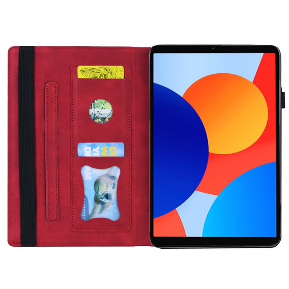 Puzdro pre Xiaomi Redmi Pad SE 8.7, Classic, s priestorom pre stylus, červené