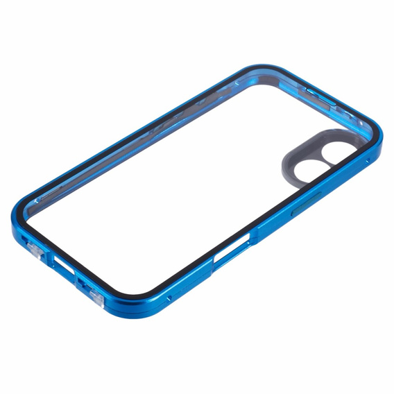 Puzdro pre iPhone 16, Magnetic Dual Glass, modré
