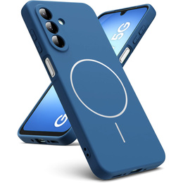 Silikónové puzdro pre Samsung Galaxy A17 5G, pre MagSafe, modré