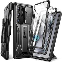 Odolné puzdro pre Samsung Galaxy S25 Ultra – Tongate MECH Series Clip, čierne