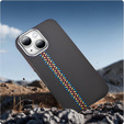 Puzdro pre iPhone 14, Carbon Fiber MagSafe, čierne